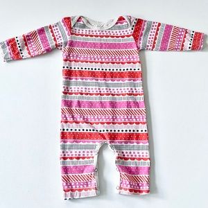 Winter Water Factory Pink Printed Onesie